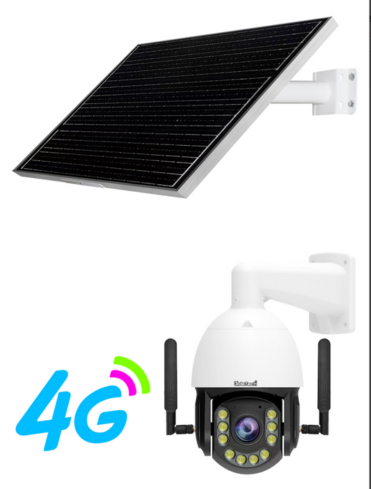 JideTech 36X Zoom 4G PTZ Camera with 120W60A solar panel (P22-36X-8MP4G+SL12060)