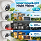 JideTech 12MP 20FPS PoE Turret IP Camera with Smart Dual Light, Human & Vehicle Detection, ONVIF