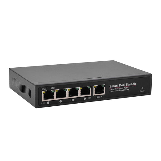 JideTech 5-Port Ethernet POE Switch With Metal