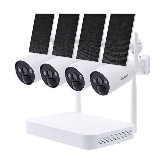 JideTech 4MP 4CH WIFI Solar Power Camera Outdoor with Solar Panel Free Shipping (NS1-4H-4MPW) EU Stock