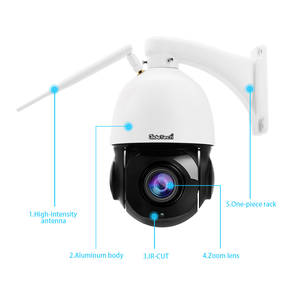 JideTech 5MP PTZ WiFI Camera with 20X Zoom (P2-20X-5MPW)
