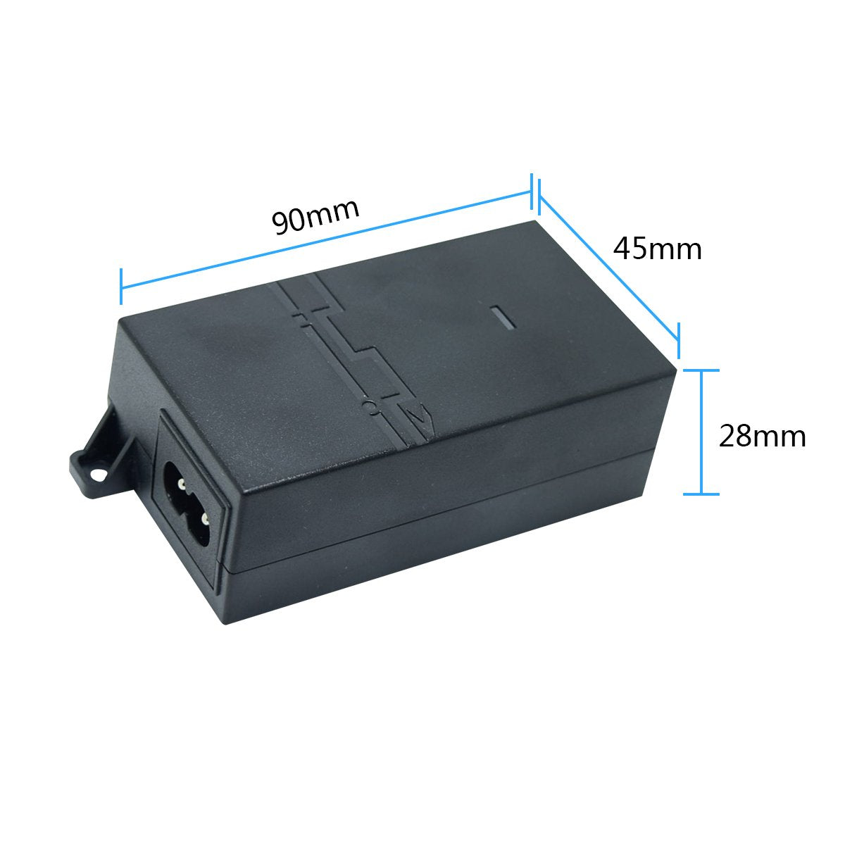 JideTech Injector -2Port Ethernet POE Switch With Metal