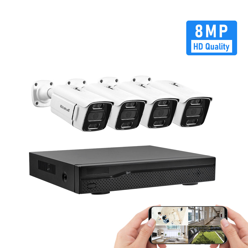 JideTech 4H 8MP Wired POE Security System (NK2-4H-8MP)